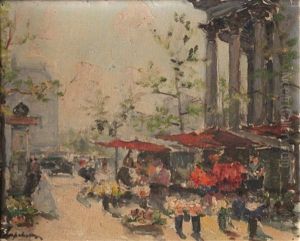 Marche Aux Fleurs by Georgi Alexandrovich Lapchine