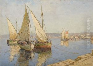 Bateaux De Peche Sur La Mer