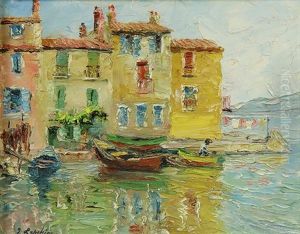 View Of Amalfi Coast by Georgi Alexandrovich Lapchine
