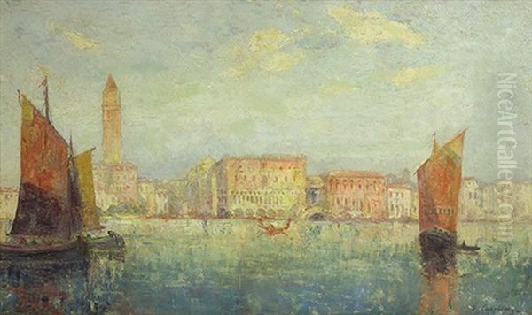 View Of The Grand Canal by Georgi Alexandrovich Lapchine