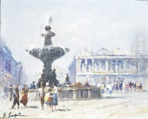 Paris, La Place De La Concorde by Georgi Alexandrovich Lapchine