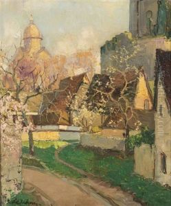 Rue De Village by Georgi Alexandrovich Lapchine