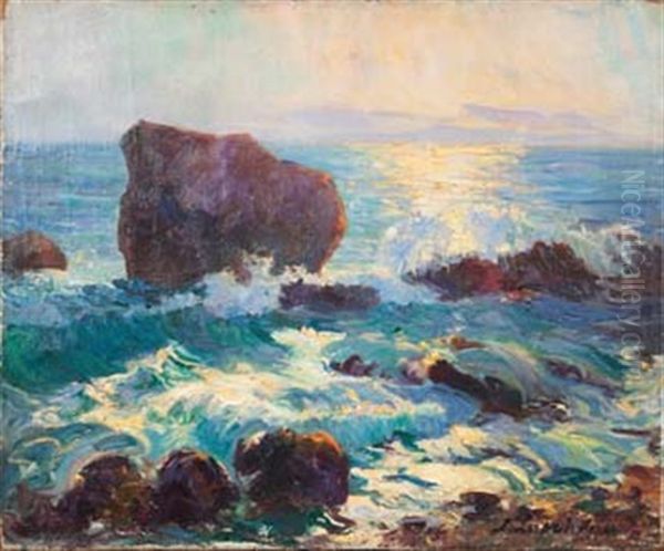 Vagues Sur Les Rochers Rouges - view 1