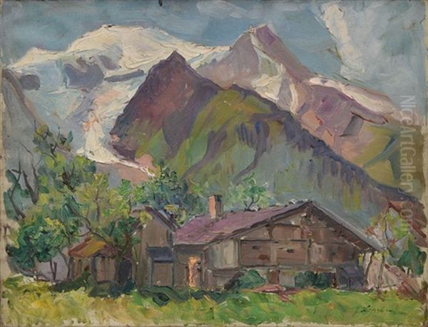 Chalet Au Pied De La Montagne by Georgi Alexandrovich Lapchine