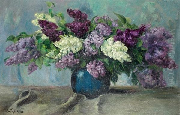 Lilacs In A Blue Vase - view 1