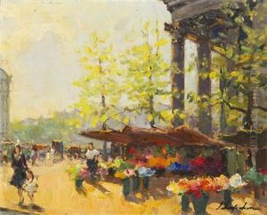 Street Scene by Georgi Alexandrovich Lapchine