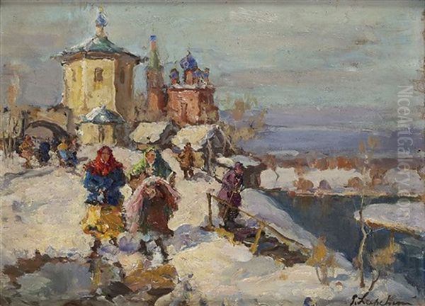 Paysage Russe Sous La Neige - view 1