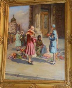 Flower Market by Georgi Alexandrovich Lapchine