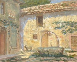 Cour De Ferme Aux Martigues by Georgi Alexandrovich Lapchine
