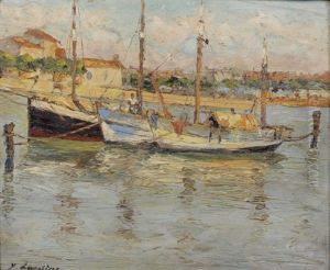 Port De Peche En Mediterranee (+ Study, Verso)