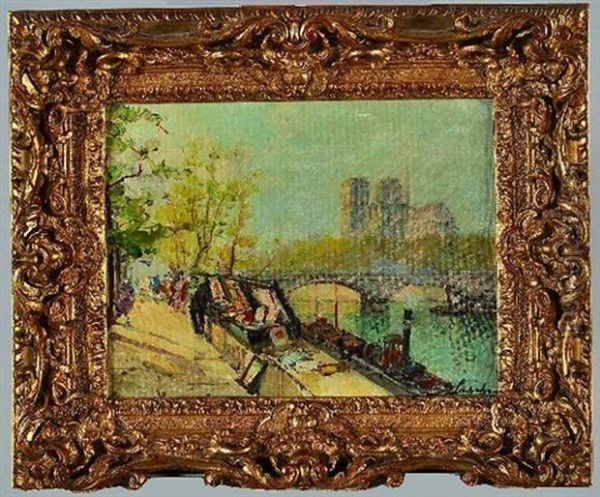 Notre-dame Et Les Bouquinistes Sur Les Quais De Paris - view 1