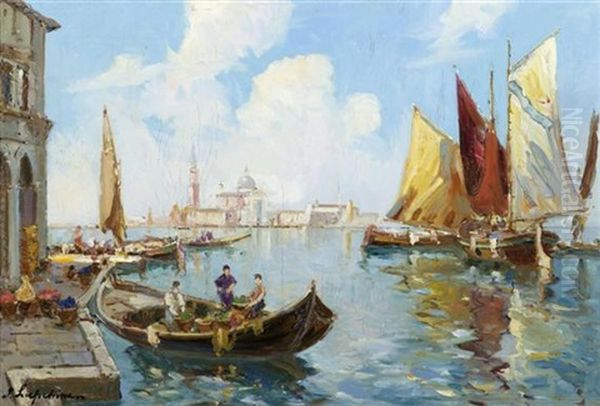 Venedigansicht Mit Gondeln - view 1
