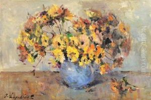 Vase De Fleurs by Georgi Alexandrovich Lapchine