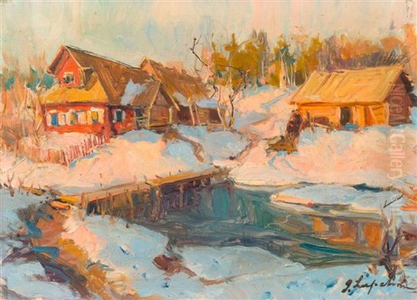 Winterlandschaft Mit Bach - view 1