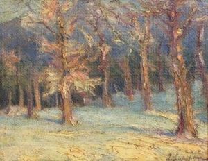 Foret Enneigee by Georgi Alexandrovich Lapchine