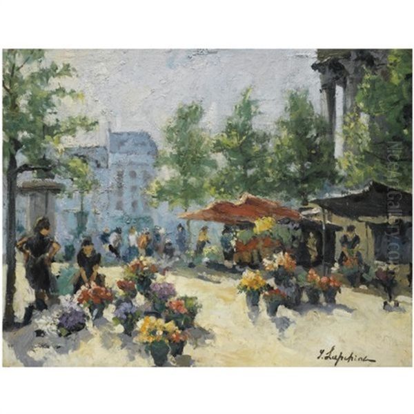 Flower Market At The Madeleine, Paris - view 1