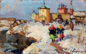 Village Sous La Neige