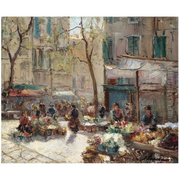 Flower Market In Paris - view 1