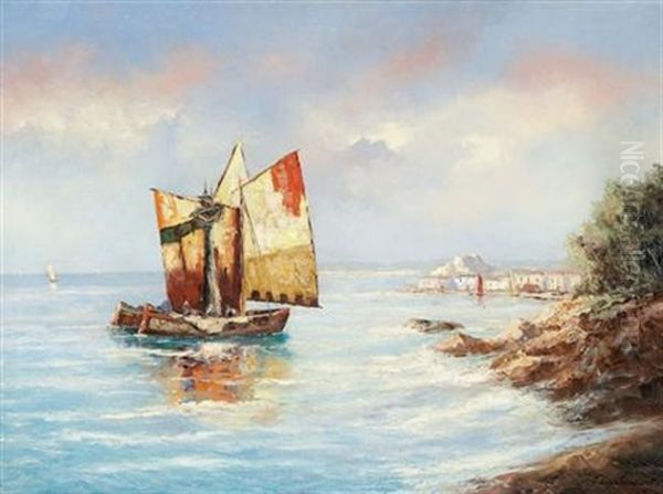 Sailboat Off Shore - view 1