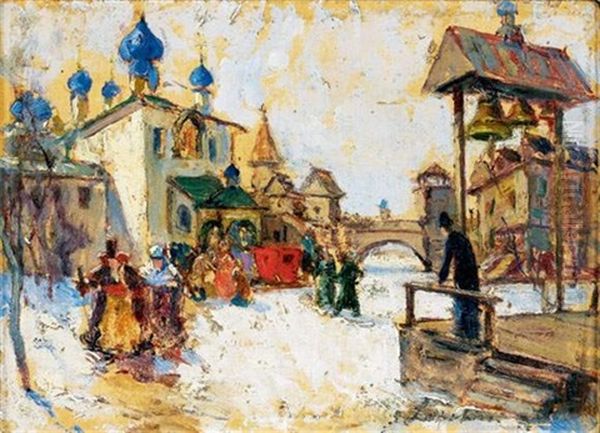 Village Russe Sous La Neige - view 1