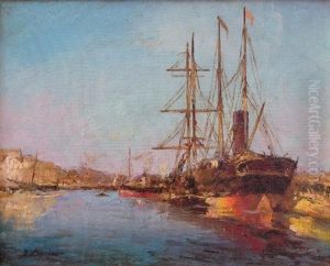 Les Voiliers Au Port by Georgi Alexandrovich Lapchine