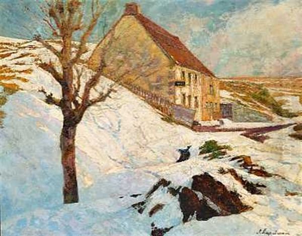 Winter Landscape With A House - view 1