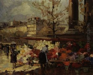 Paris -  Madeleine - Marche by Georgi Alexandrovich Lapchine