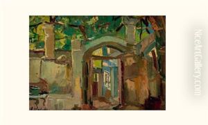 L'entree D'une Villa Sur La Cote by Georgi Alexandrovich Lapchine