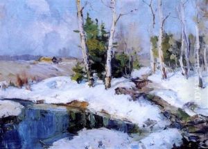 Paysage Hivernal by Georgi Alexandrovich Lapchine