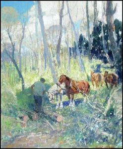 Workers Of The Woods (00498/2013-t803) by Andreas Christian Gottfried Lapine