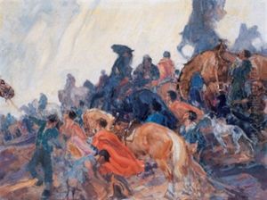 The Horsemen by Andreas Christian Gottfried Lapine