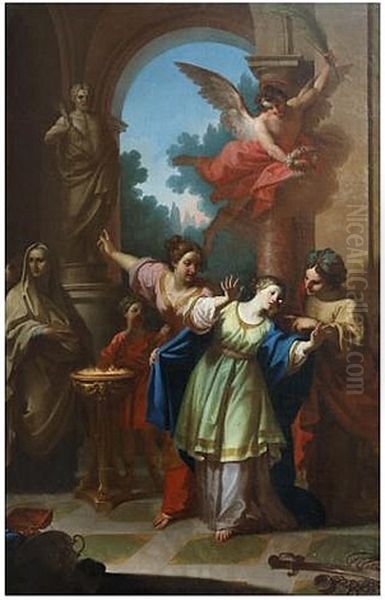 Saint Bibiana Refusing To Worship The Pagan Idols - view 1
