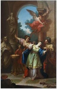 Saint Bibiana Refusing To Worship The Pagan Idols
