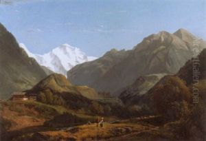 Sommerliche Landschaft Mit Der Jungfrau