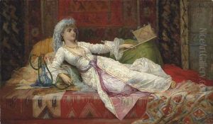 Femme Turque Allongee by Emile-Henri LaPorte
