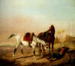 Outside An Arab Encampment by Emile-Henri LaPorte