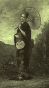 Lady In Japanese Dress by Emile-Henri LaPorte