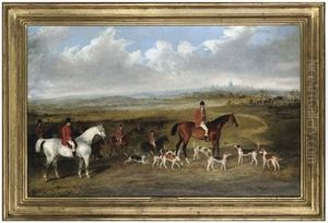 Lord Granville, Master Of The Royal Buckhounds, With Charles Davis, Huntsman, And Whips R. Bartlett And Harry King by George Henry Laporte