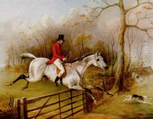 Well Over - Jumping A Five Bar Gate by George Henry Laporte