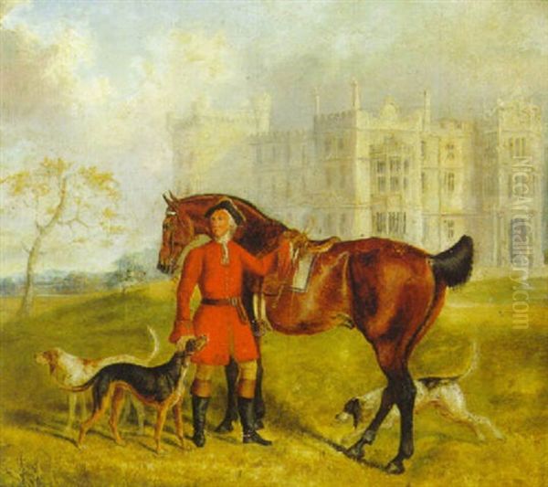 A Huntsman With His Hounds Before Chirchase Castle, Northumberland - view 1
