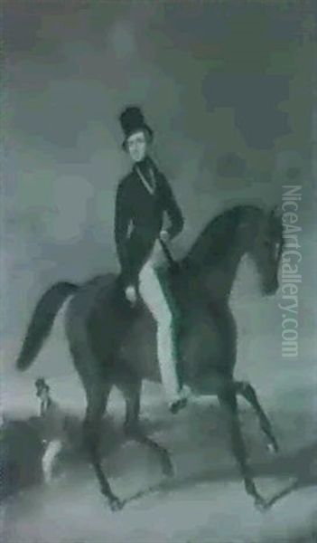 Portrait Of The Prince Consort Out Riding In Windsor Great Park - view 1