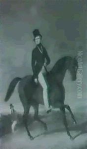 Portrait Of The Prince Consort Out Riding In Windsor Great Park