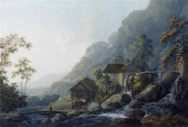 Cynwyd Mill, Merionethshire, Wales - view 1