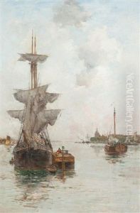 Port Scene by Charles Lapostolet