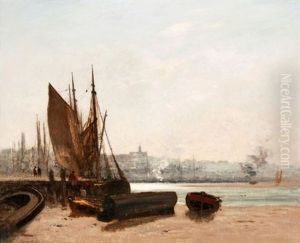 Fischerboote Im Hafen Bei Ebbe thumbnail