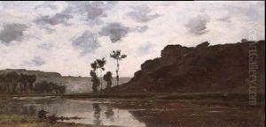 Paysage Au Pecheur by Charles Lapostolet