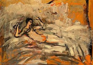 Femme Dans Un Sofa Esquisse by Pierre Laprade