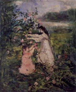 Enfants Aux Fleurs by Pierre Laprade