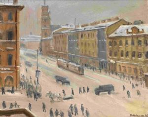 Nevsky Prospect by Nikolai Fedorovich Lapshine