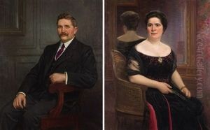 Retratos De Dama Y Caballero by Dioscoro Teofilo de LaPueblaTolin